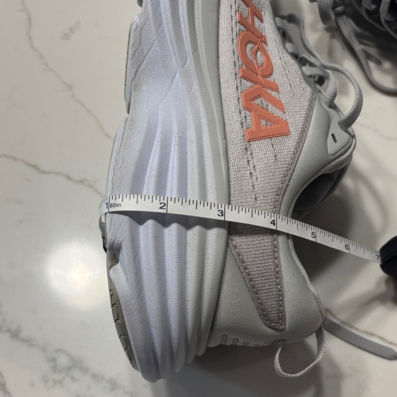 Hoka Women's Gray and Orange Athletic Shoes - Picture 10 of 17